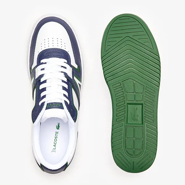 Giày Sneaker Nam Lacoste Contrasted Leather L001 47SMA0058 Màu Xanh Phối Trắng Size 43