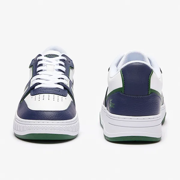 Giày Sneaker Nam Lacoste Contrasted Leather L001 47SMA0058 Màu Xanh Phối Trắng Size 43