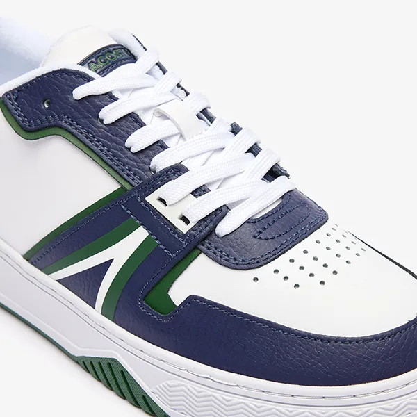 Giày Sneaker Nam Lacoste Contrasted Leather L001 47SMA0058 Màu Xanh Phối Trắng Size 43