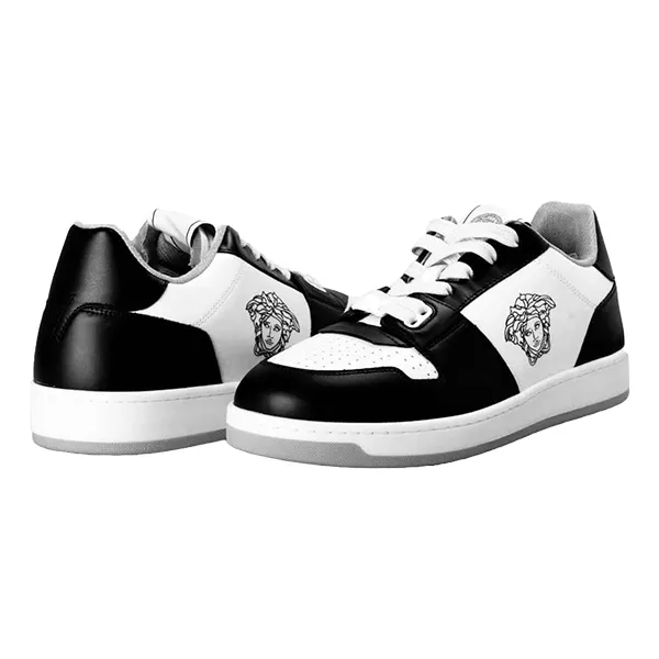 Giày Sneaker Nam Versace Medusa Leather 1013377 Màu Đen Trắng Size 41 - Giày - Vua Hàng Hiệu