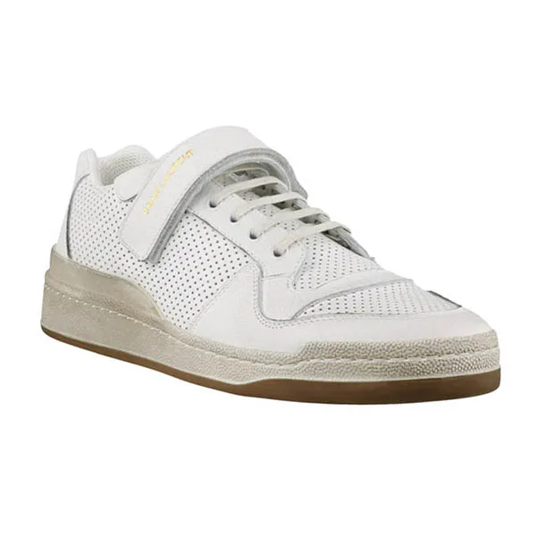 Giày Sneaker Nam Yves Saint Laurent YSL Sl24 In Used-look Leather Optic White 60254604L109030 Màu Trắng Size 35 - Giày - Vua Hàng Hiệu