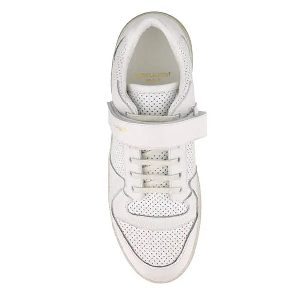 Giày Sneaker Nam Yves Saint Laurent YSL Sl24 In Used-look Leather Optic White 60254604L109030 Màu Trắng Size 35 - Giày - Vua Hàng Hiệu