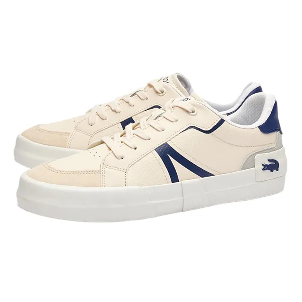 Giày Thể Thao Nam Lacoste Men's L004 Leather Sneakers 46CMA0014 Màu Trắng - Xanh Size 40.5