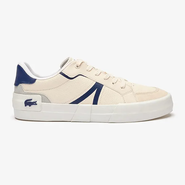Giày Thể Thao Nam Lacoste Men's L004 Leather Sneakers 46CMA0014 Màu Trắng - Xanh Size 40.5