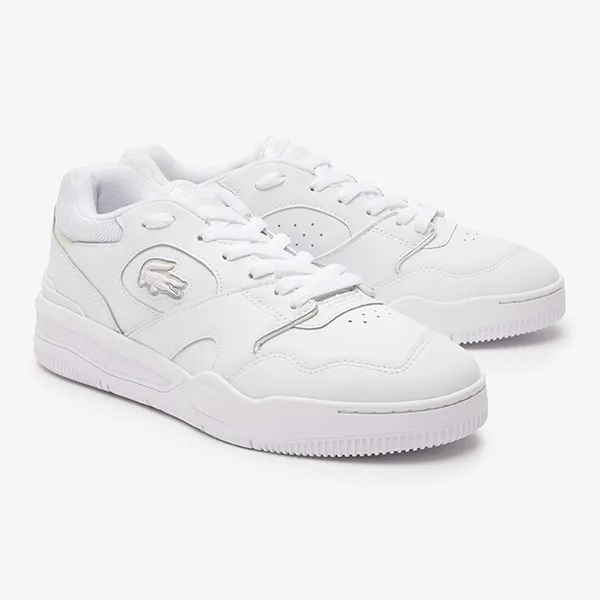 Giày Thể Thao Nam Lacoste Men's Lineshot Leather Sneakers 46SMA0110 G21 Màu Trắng Size 39.5