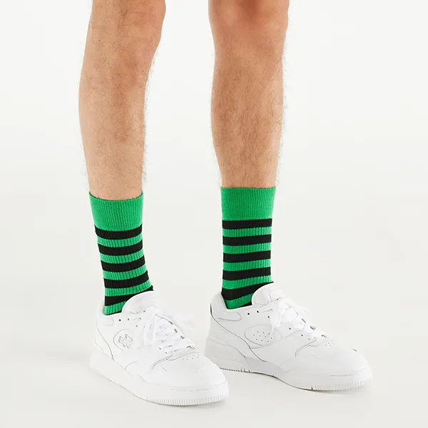 Giày Thể Thao Nam Lacoste Men's Lineshot Leather Sneakers 46SMA0110 G21 Màu Trắng Size 39.5