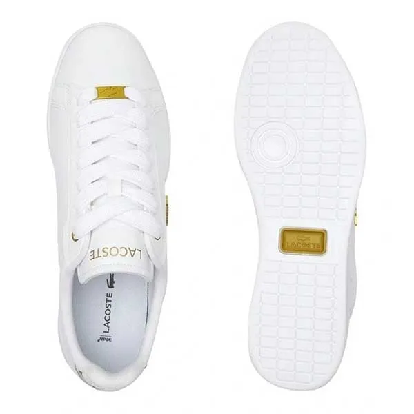 Giày Thể Thao Nam Lacoste Carnaby Pro 2231 SMA WHT/GLD 745SMA0089216 Màu Trắng/Vàng Size 39.5 - Giày - Vua Hàng Hiệu