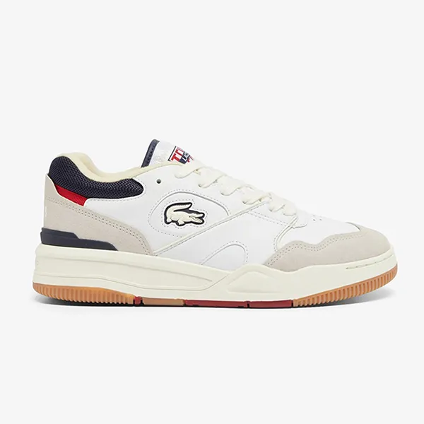 Giày Thể Thao Nam Lacoste Lineshot Leather 7-48SMA010240F Màu Trắng Sữa Size 42 - Giày - Vua Hàng Hiệu