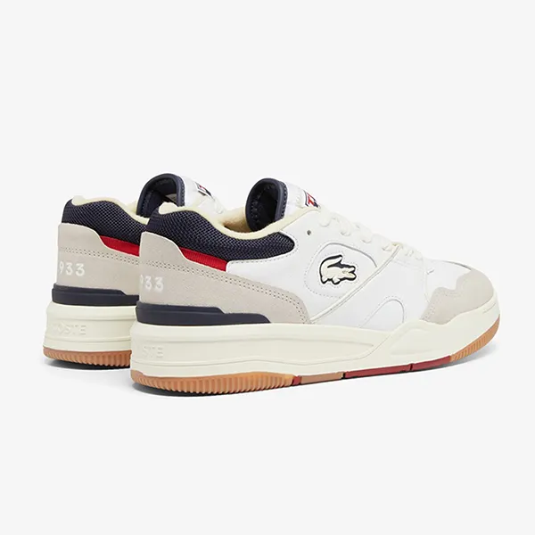 Giày Thể Thao Nam Lacoste Lineshot Leather 7-48SMA010240F Màu Trắng Sữa Size 42 - Giày - Vua Hàng Hiệu