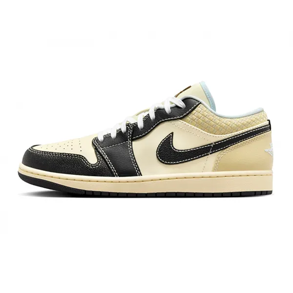 Giày Thể Thao Nam Nike Air Jordan 1 Low SE HQ3437-101 Màu Đen Phối Trắng Kem Size 42.5 - Giày - Vua Hàng Hiệu