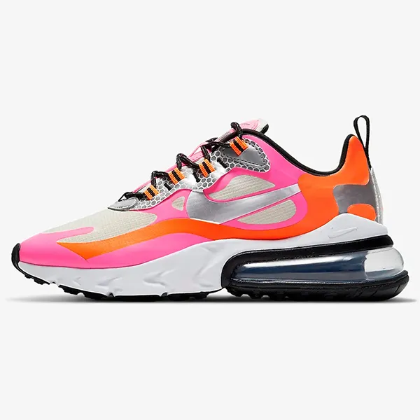 Giày Thể Thao Nữ Nike Air Max 270 React Pink Grey Orange Shoes CT1834-100 Phối Màu Size 39