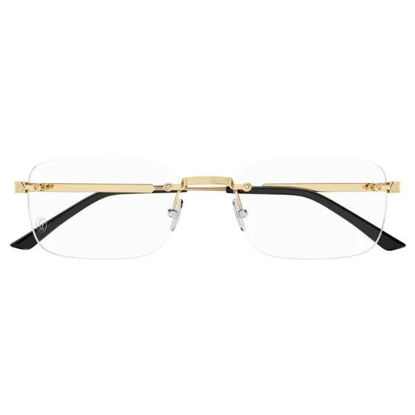Gọng Kính Nam Cartier CT0349O 001 Màu Vàng Đen - Kính mắt - Vua Hàng Hiệu
