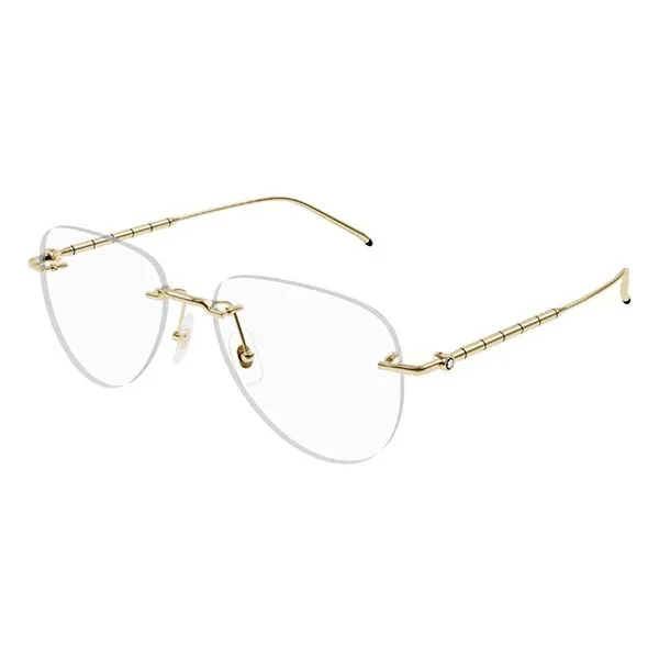 Gọng Kính Nam Montblanc MB0312O 002 Màu Vàng Gold - Kính mắt - Vua Hàng Hiệu