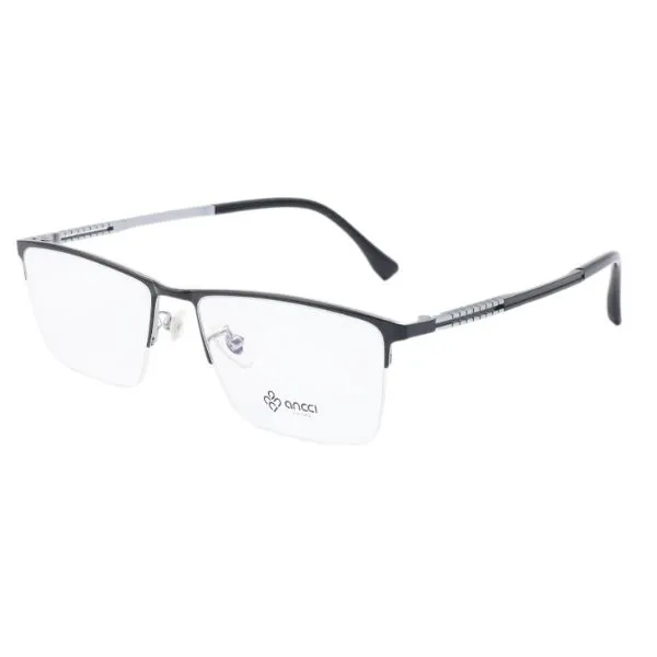 Gọng Kính Unisex Ancci AC34147 C5 Màu Đen - Bạc