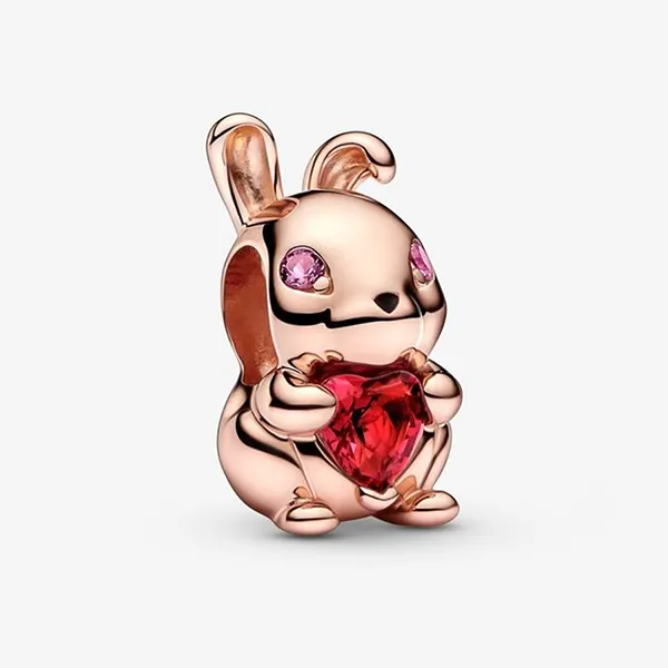 Hạt Vòng Charm Nữ Pandora Chinese Year Of The Rabbit 782471C01 Màu Vàng Hồng