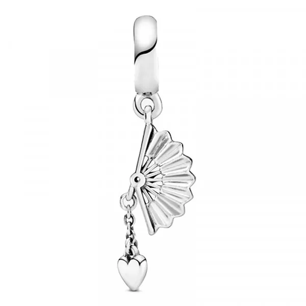Hạt Vòng Charm Nữ Pandora Spanish Fan Sterling Silver Pendant 797879EN09 Màu Bạc Đỏ C_ED - Trang sức - Vua Hàng Hiệu