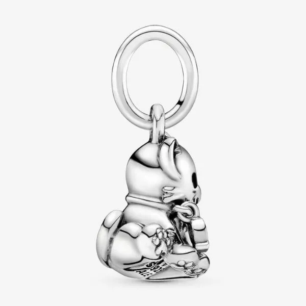 Hạt Vòng Charm Pandora Cat Silver Dangle With Black Enamel Charm 798011EN16 Màu Bạc