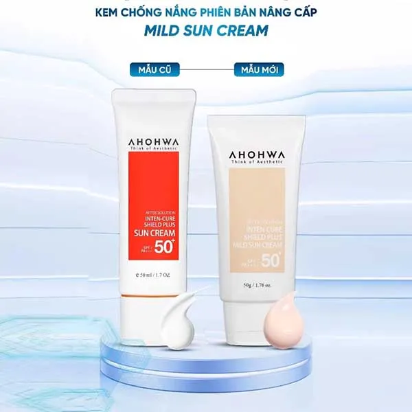Kem Chống Nắng Ahohwa Inten Cure Shield Plus Mild Sun Cream SPF50+/PA++++ 50g - Kem chống nắng - Vua Hàng Hiệu