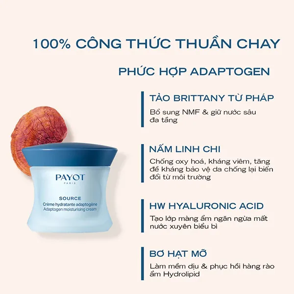Kem Dưỡng Cấp Ẩm Payot Source Adaptogen Moisturising Cream 50ml C_DTT - Mỹ phẩm - Vua Hàng Hiệu