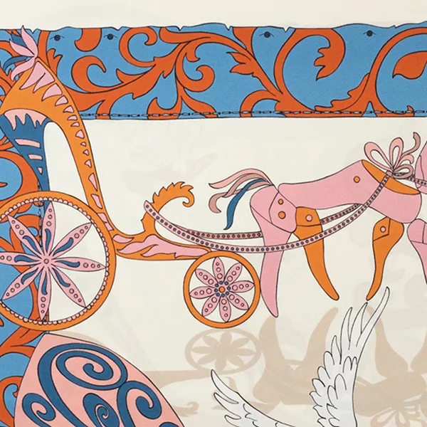 Khăn Lụa Nữ Salvatore Ferragamo Print Silk Scarf Màu Kem Họa Tiết - Thời trang - Vua Hàng Hiệu