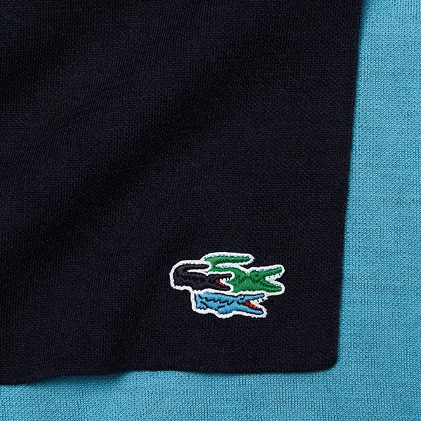 Khăn Len Lacoste Wool Double Sided Blue Scarf RE7842.8G0 Màu Xanh Đen