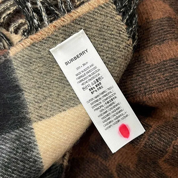 Khăn Quàng Cổ Burberry 2 Mặt Reversible Check And TB Monogram Scarf 8022409 Màu Nâu - Thời trang - Vua Hàng Hiệu