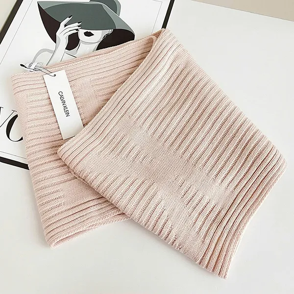 Khăn Quàng Cổ Nữ Calvin Klein CK Plaited Logo Scarf Pink Màu Hồng Phấn - Thời trang - Vua Hàng Hiệu