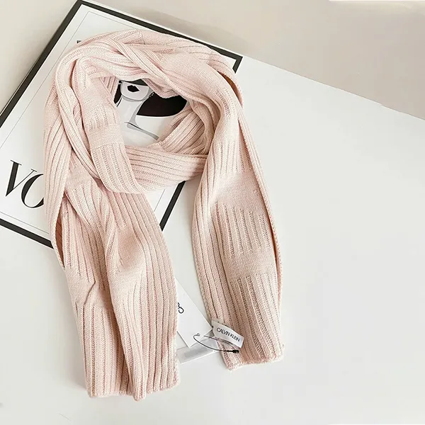 Khăn Quàng Cổ Nữ Calvin Klein CK Plaited Logo Scarf Pink Màu Hồng Phấn - Thời trang - Vua Hàng Hiệu