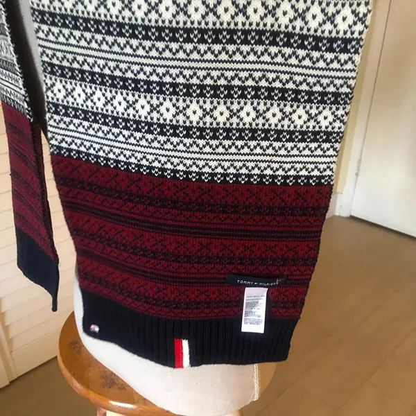 Khăn Quàng Cổ Tommy Hilfiger Cotton Scarf Phối Màu