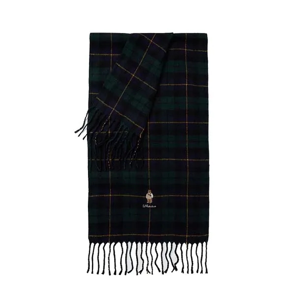 Khăn Quàng Cổ WHOAU Steve Essential Checkered Muffler WHAME4T11A Màu Xanh Đen