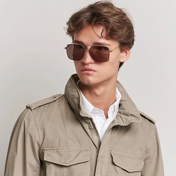 Kính Mát Nam Gucci Sunglasses GG1053SK 002 Màu Nâu Vàng - Kính mắt - Vua Hàng Hiệu