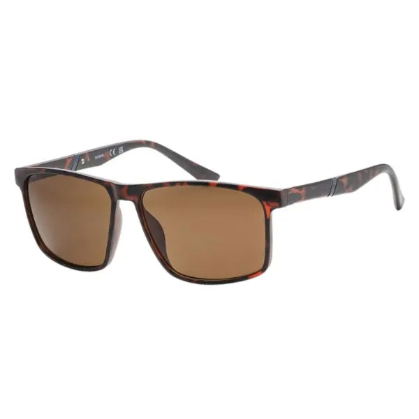 Kính Mát Nam Guess Factory Brown Rectangular Sunglasses GF0255 52E 60 Màu Nâu Havana
