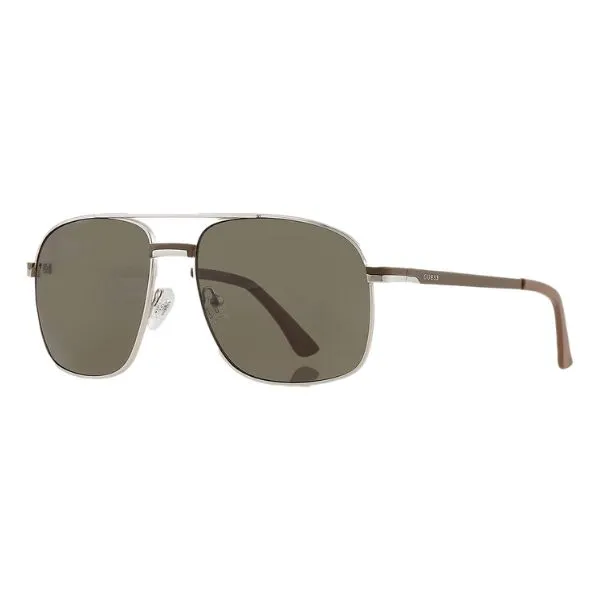 Kính Mát Nam Guess Factory Green Navigator Men's Sunglasses GF0238 11N 57 Màu Xanh Lá
