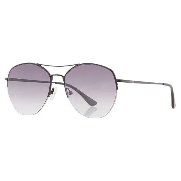 Kính Mát Nữ Calvin Klein CK Grey Pilot Sunglasses CK20121S 001 57 Màu Xám