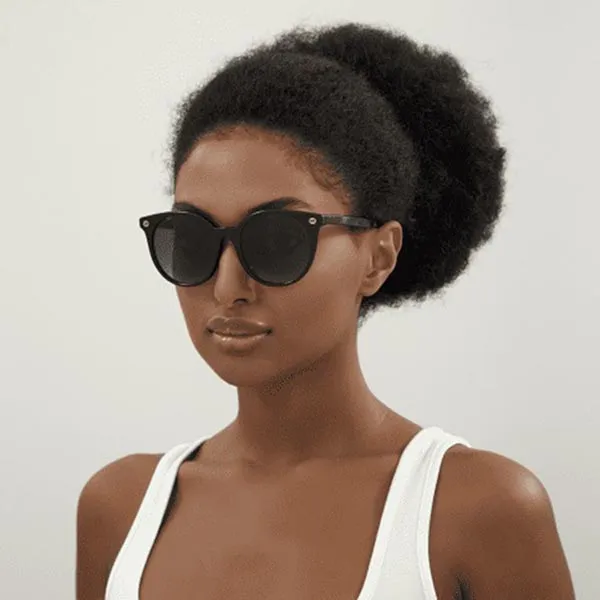 Kính Mát Nữ Gucci Sunglasses GG0091S 001 Màu Xám/Đen