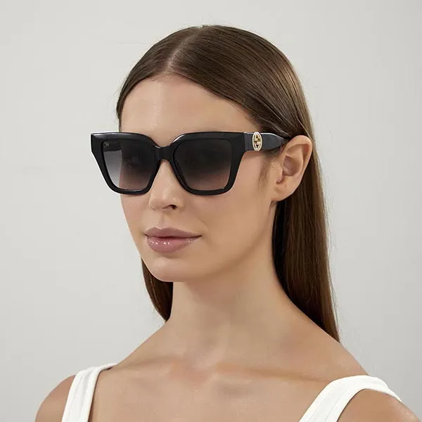 Kính Mát Nữ Gucci Sunglasses GG1023S 008 Màu Xám/Đen