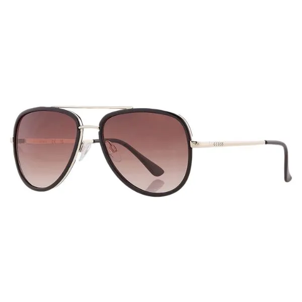 Kính Mát Nữ Guess Factory Smoke Gradient Pilot Sunglasses GF0417 01B 59 Màu Xám Gradient