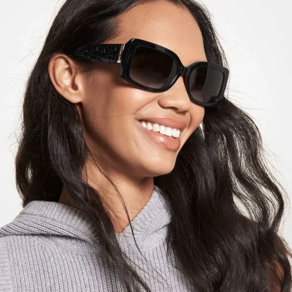 Kính Mát Nữ Michael Kors Corfu Sunglasses MK2165 30058G Màu Đen - Kính mắt - Vua Hàng Hiệu
