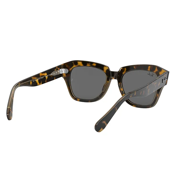 Kính Mát Rayban State Street Sunglasses RB2186 1292B1 49 Màu Xám/Havana - Kính mắt - Vua Hàng Hiệu