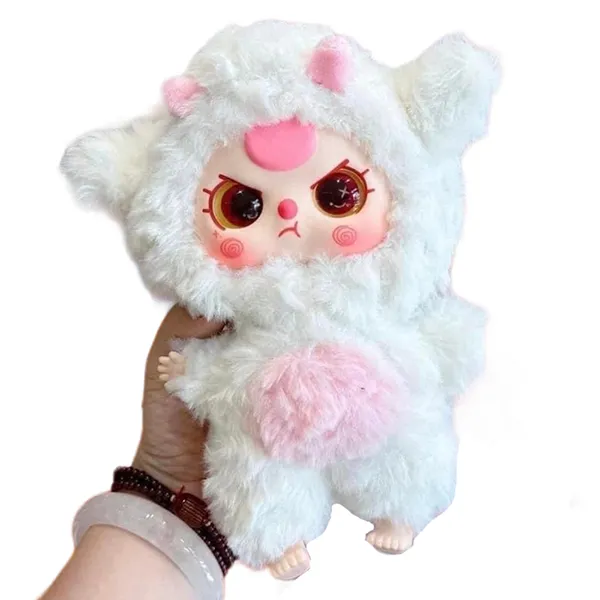 Móc Khóa Baby Three V3 Animal Party Big Cute Plush Series Màu Trắng