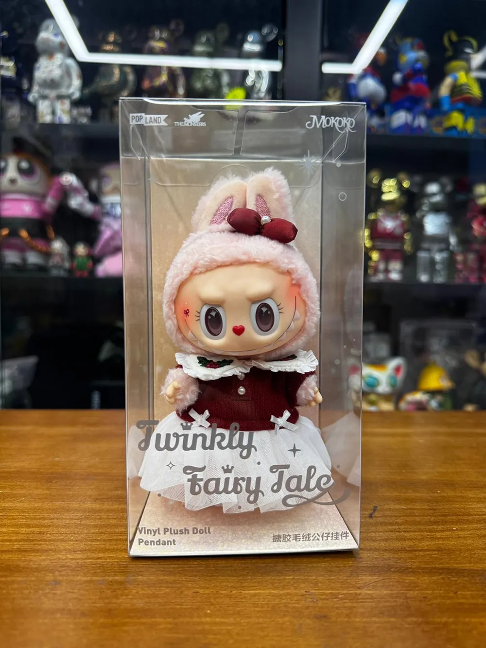 Móc Khoá Pop Mart Mokoko Twinkly Fairy Tale Vinyl Plush Doll Christmas Màu Trắng Phối Đỏ
