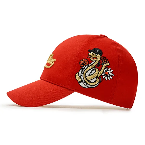 Mũ MLB New Year Snake Structured Ball Cap 3ACPQ015N-43RDD Màu Đỏ