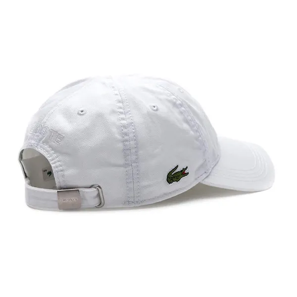 Mũ Nam Lacoste Men's Gabardine Cap RK9811 001 Màu Trắng