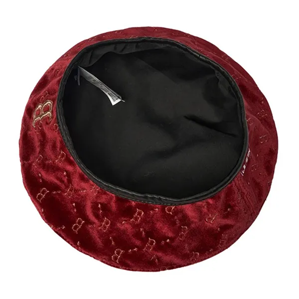 Mũ Nồi Nữ MLB Diamond Monogram Velvet Beret Boston Red Sox 3ACBVG016-43WIS Màu Đỏ Thẫm
