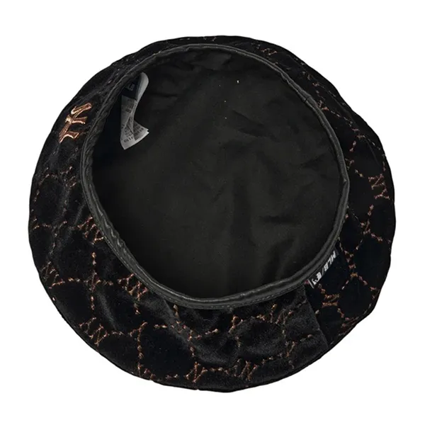 Mũ Nồi Nữ MLB Diamond Monogram Velvet Beret New York Yankees 3ACBVG016-50BKS Màu Đen