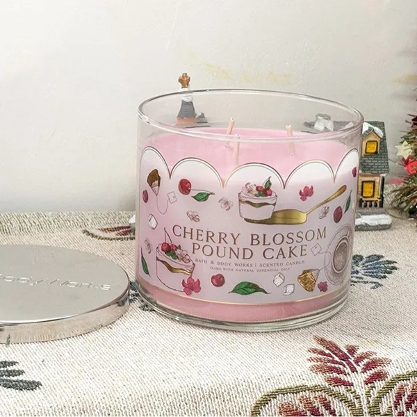 Nến Thơm Bath & Body Works Cherry Blossom Pound Cake Candle 411g