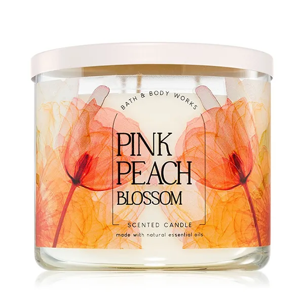 Nến Thơm Bath & Body Works Pink Peach Blossom Candle 411g