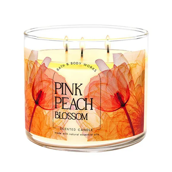 Nến Thơm Bath & Body Works Pink Peach Blossom Candle 411g