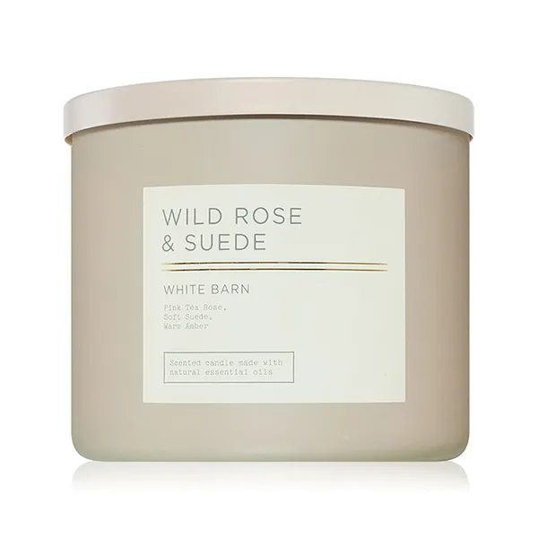 Nến Thơm Bath & Body Works Wild Rose & Suede Candle 411g