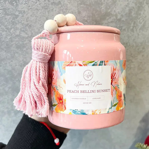 Nến Thơm Home & Nature Peach Bellini Sunset Scented Candles 368g - Nến thơm - Vua Hàng Hiệu